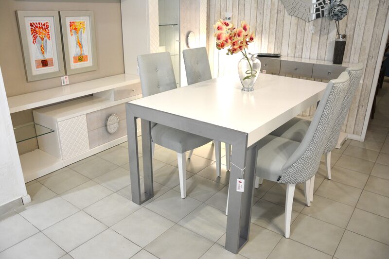 Comedor lacado blanco - sillas