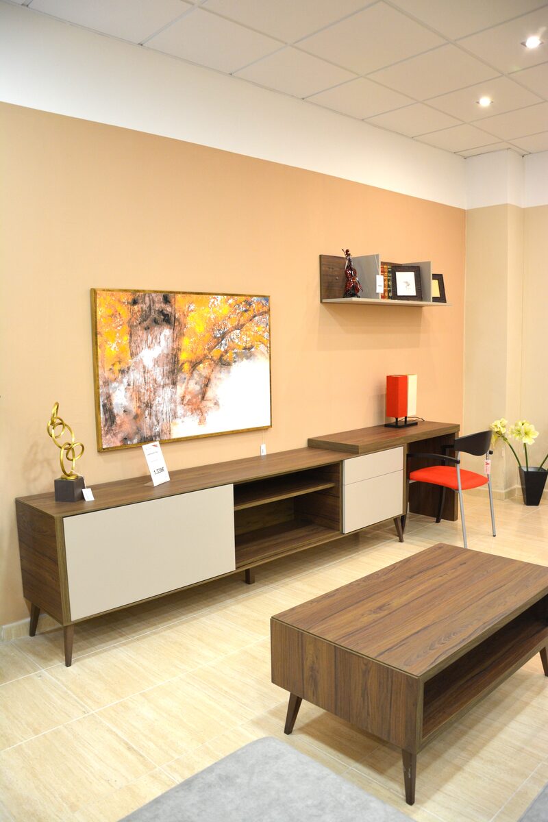 Salón nogal con escritorio - lateral