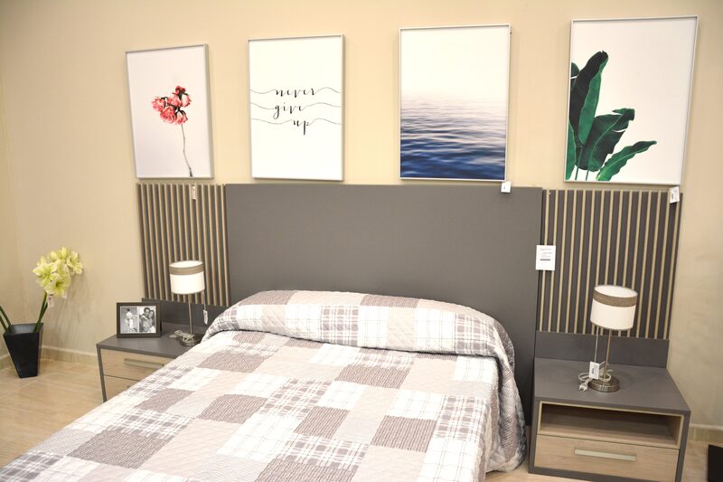 Dormitorio moderno bicolor - frontal