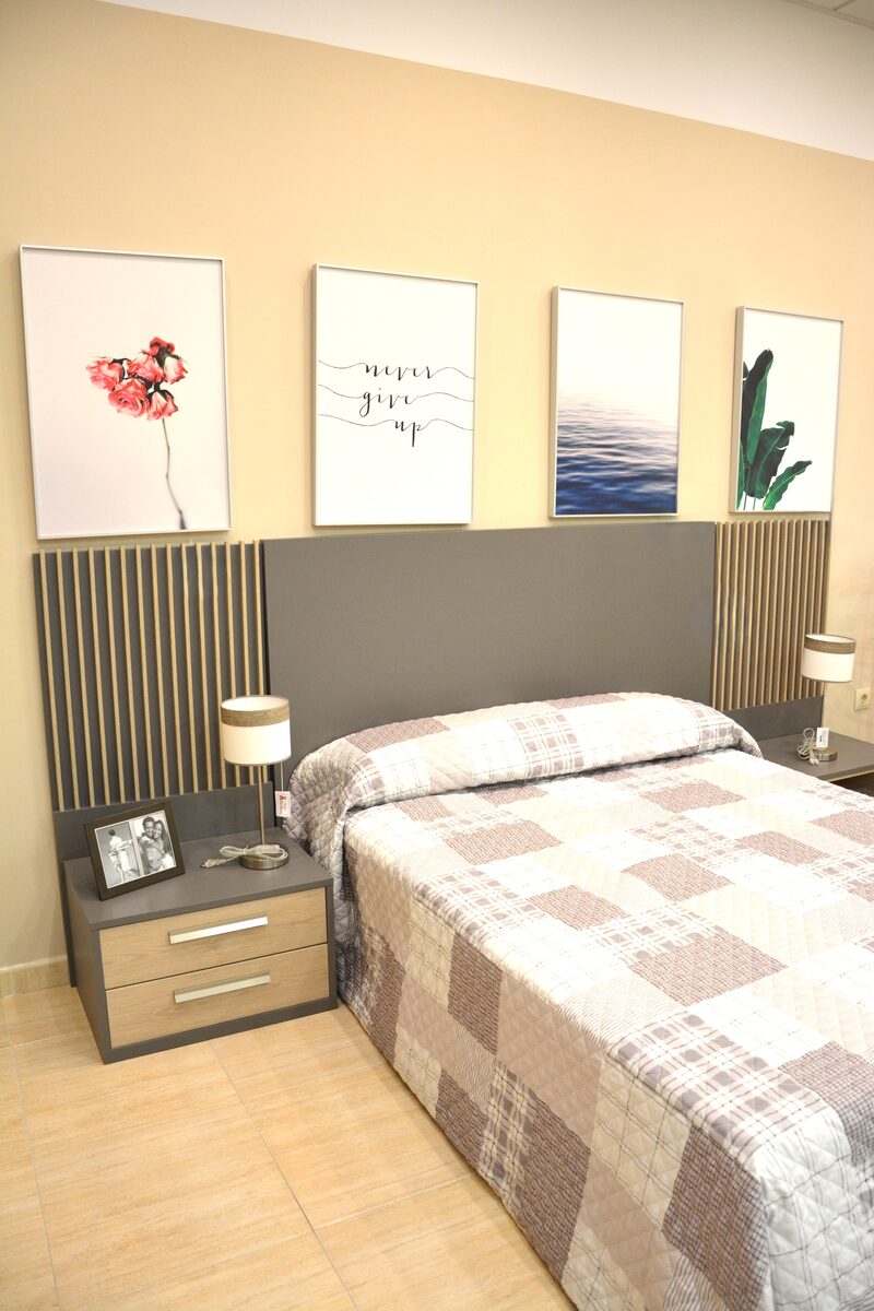 Dormitorio moderno bicolor - mesita
