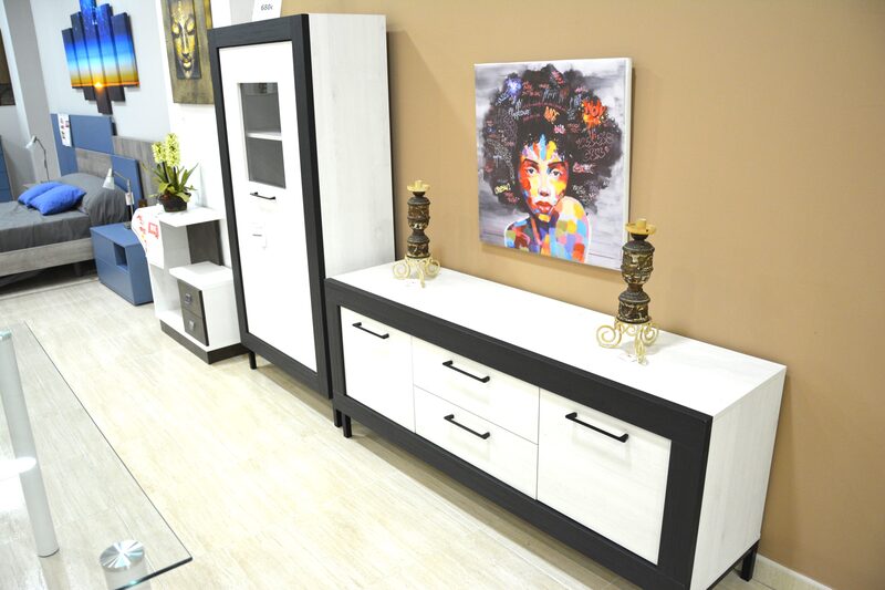 Salón bicolor patas negras - frontal