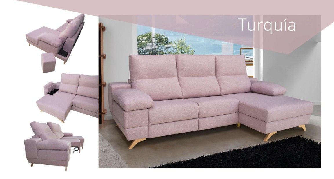 Sofá esquinero turquía modular reclinable - Muebles Hermanos Herrera
