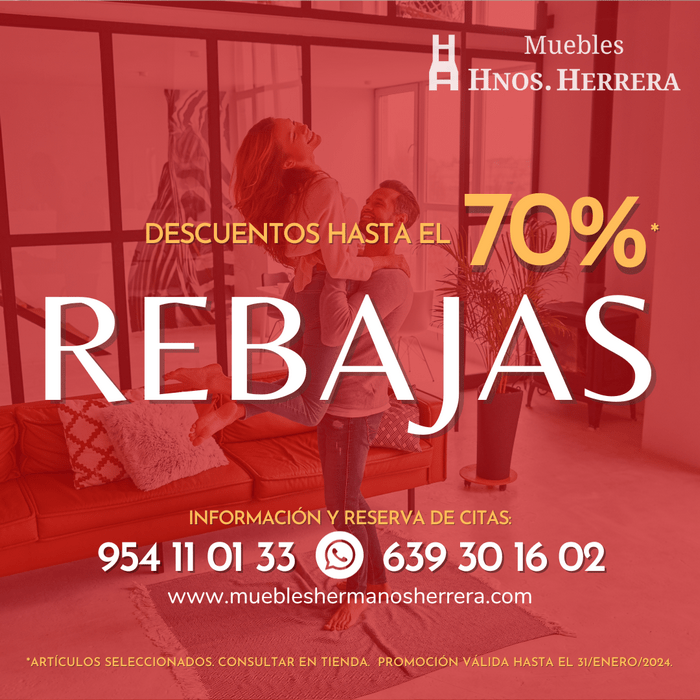 Rebajas de muebles hasta 70% de descuento - Muebles Hermanos Herrera