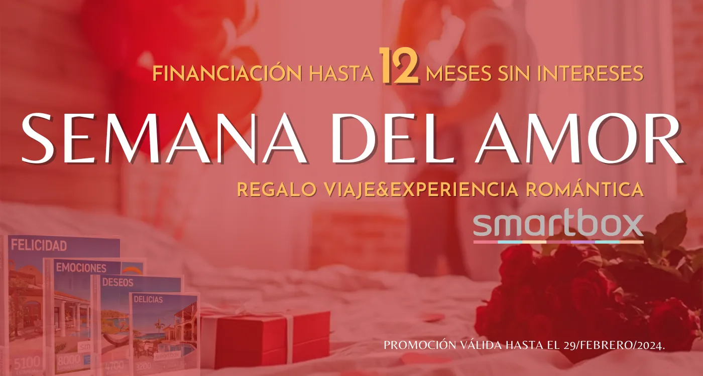 Promoción Semana del Amor con sofá rojo y regalos - Muebles Hermanos Herrera