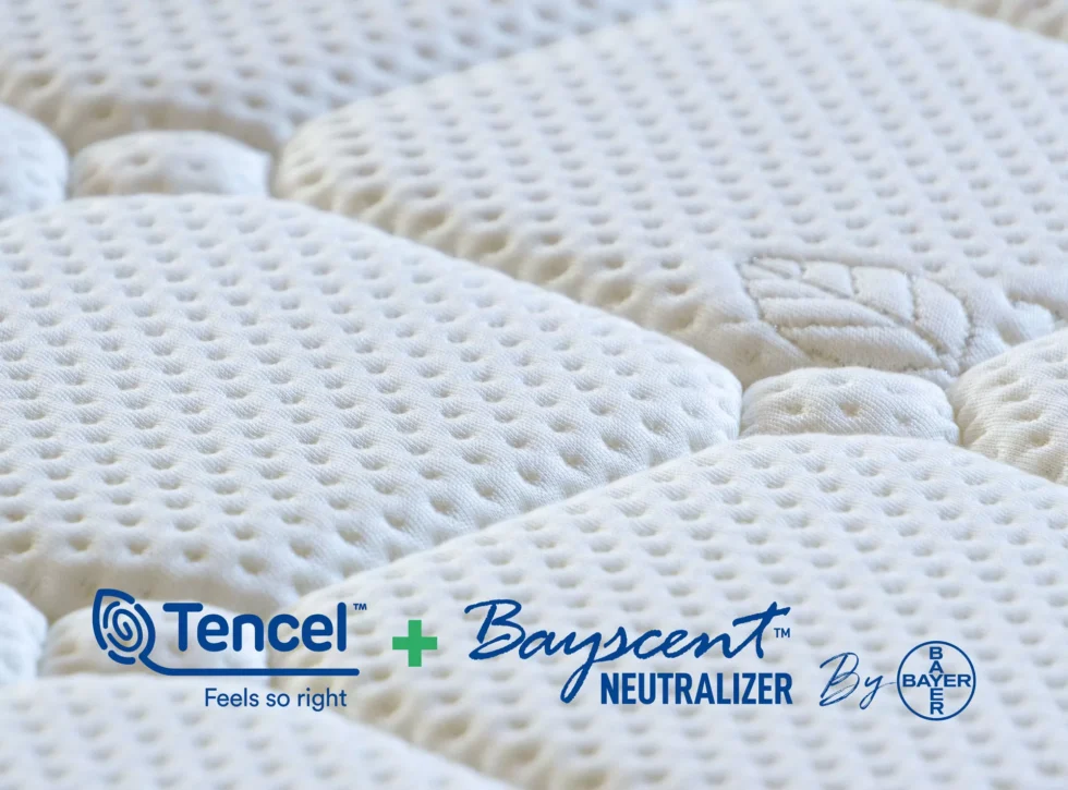 Colchón Visco Bayscent con TENCEL™, viscoelástica y Waterform®. Transpirable, firme y fresco, con funda lavable y tratamiento antiolores.